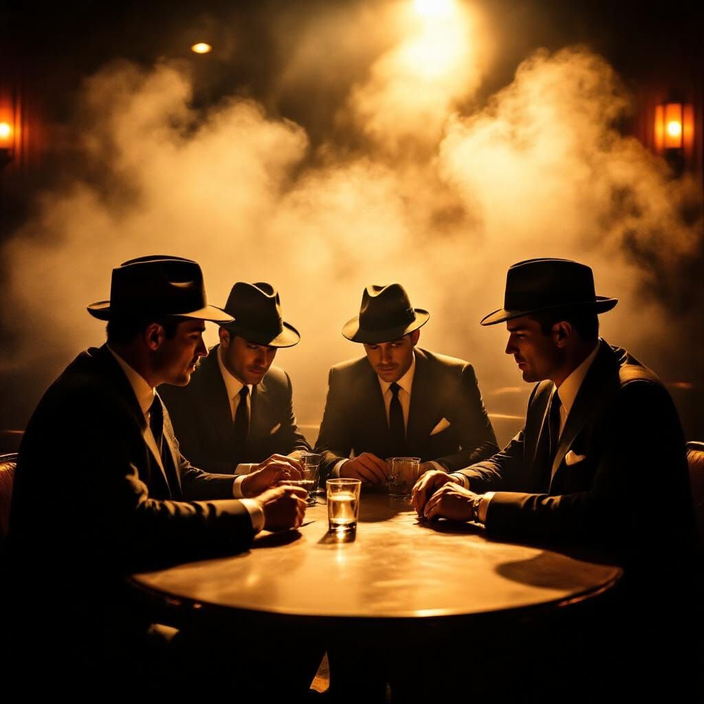 1950s Jazz Club Scene in Cinematic Noir Style