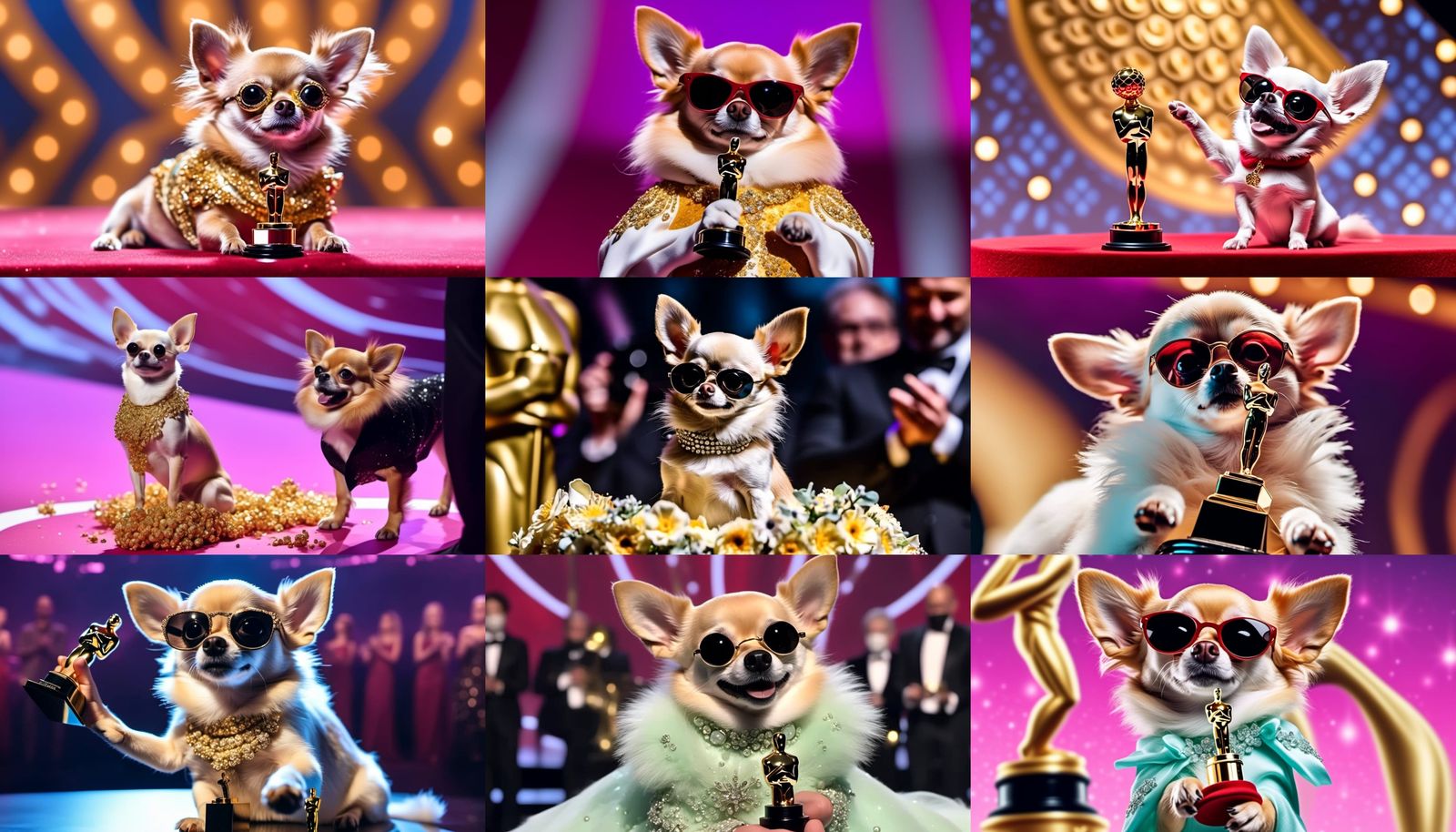 Chihuahua Wins Oscar: Standing Ovation on Stage