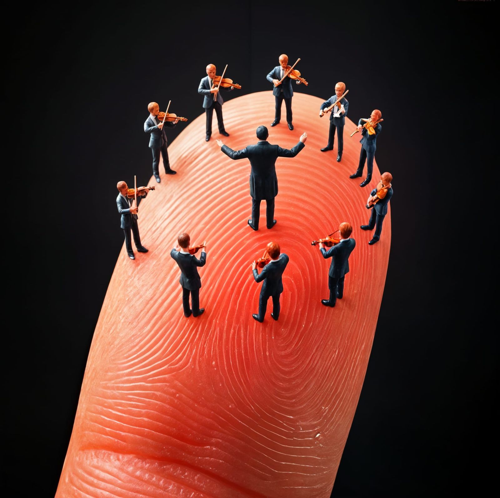 Surreal Miniature Musicians Perform on a Fingertip in Ultra....