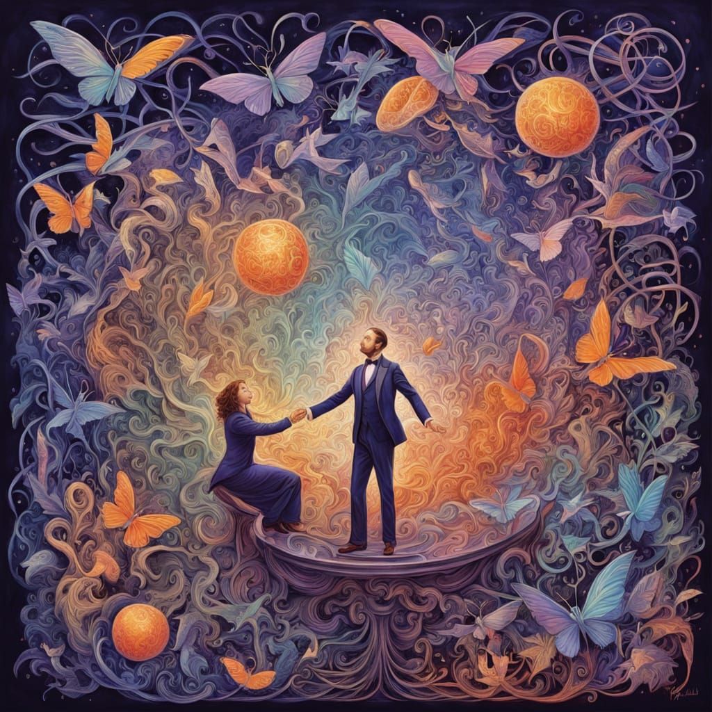 Ethereal Money Conductor, Music Notes & Cosmic Energy