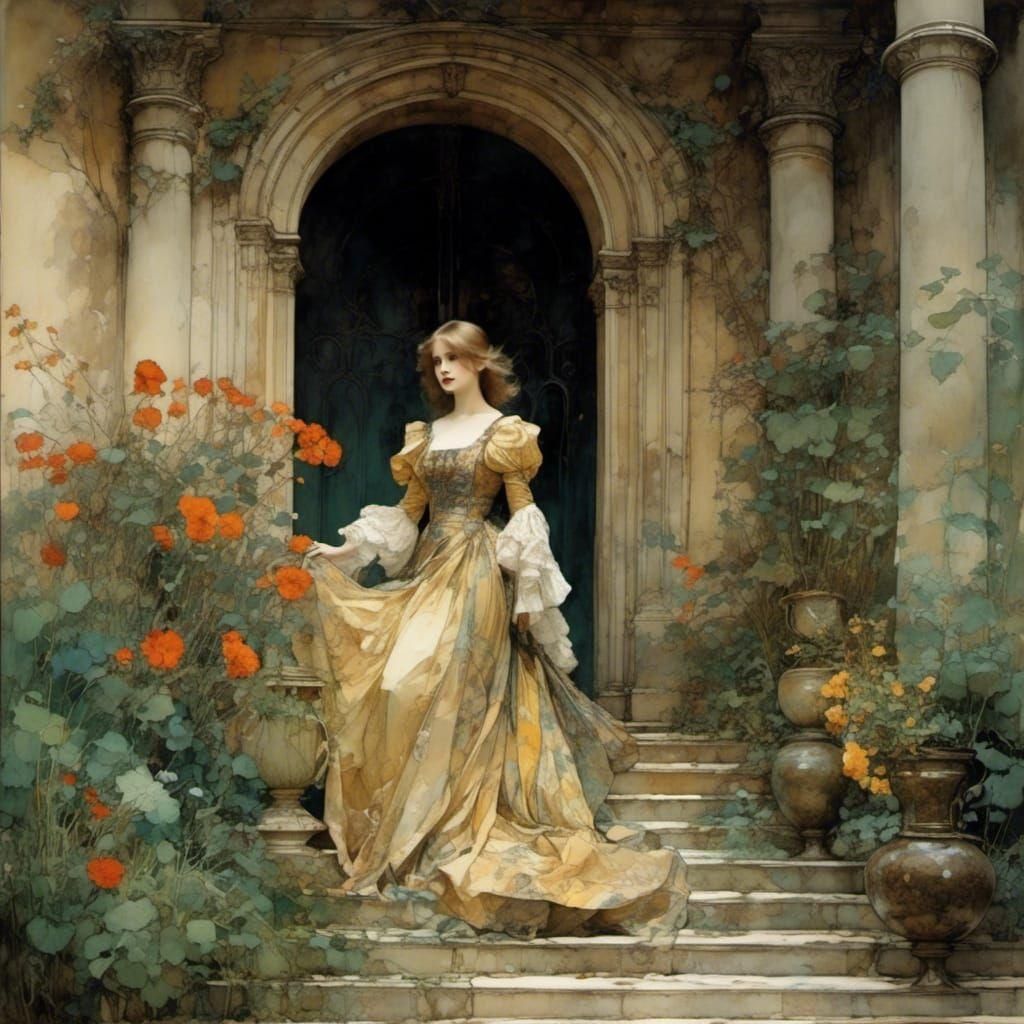 Forbidden Love in a Gothic Garden