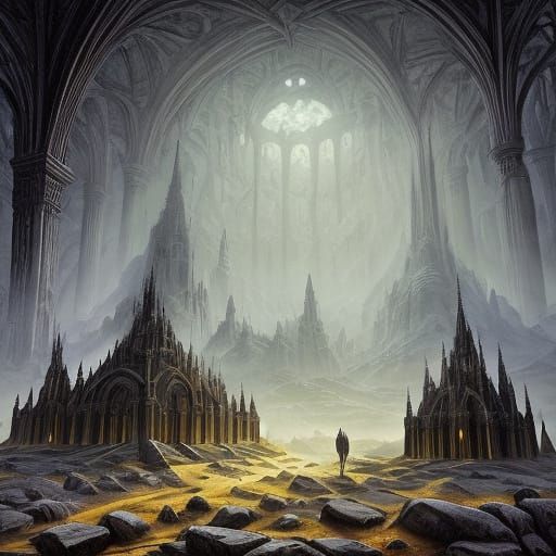 Dark Vampires in Gothic Kingdom: Dark Fantasy Art