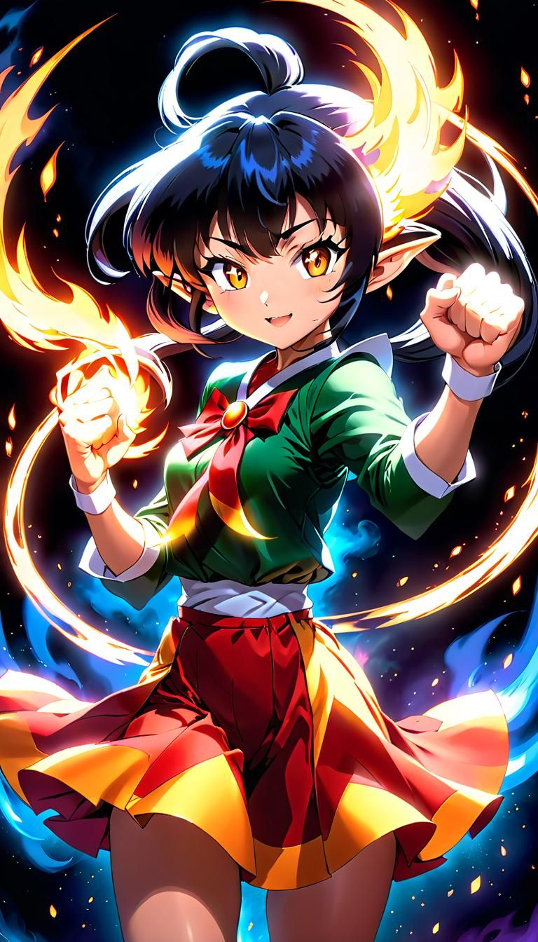 Elven School Girl Pugilist