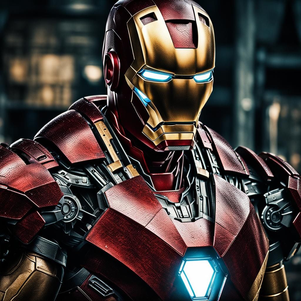 Hyperrealistic Iron Man with Intricate Details