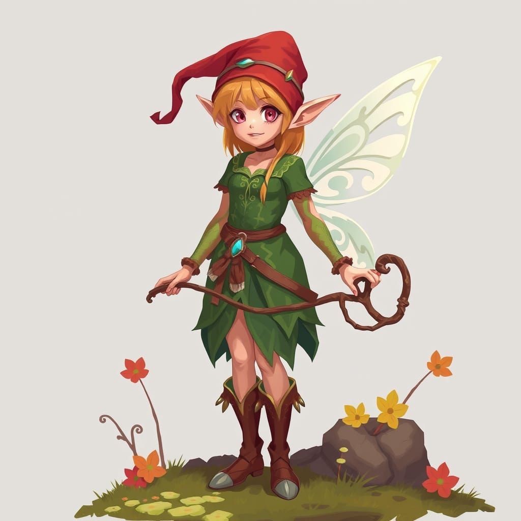 Mystical Fairy Elf in Whimsical Woodland