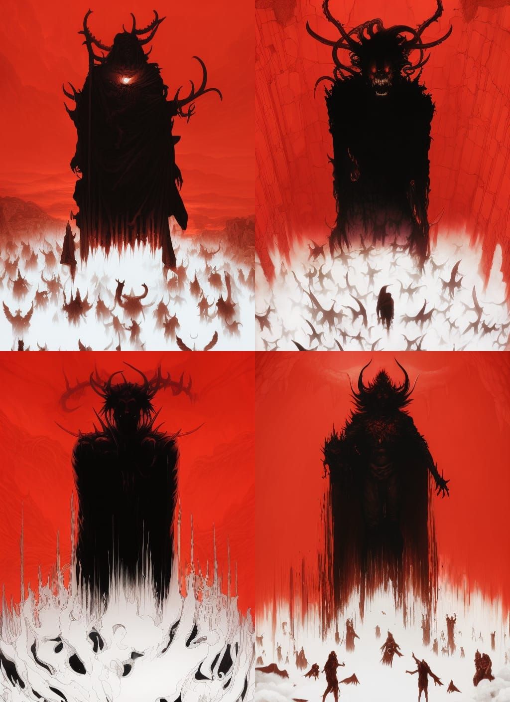 Demon Devouring Soul: Dark Fantasy Concept Art