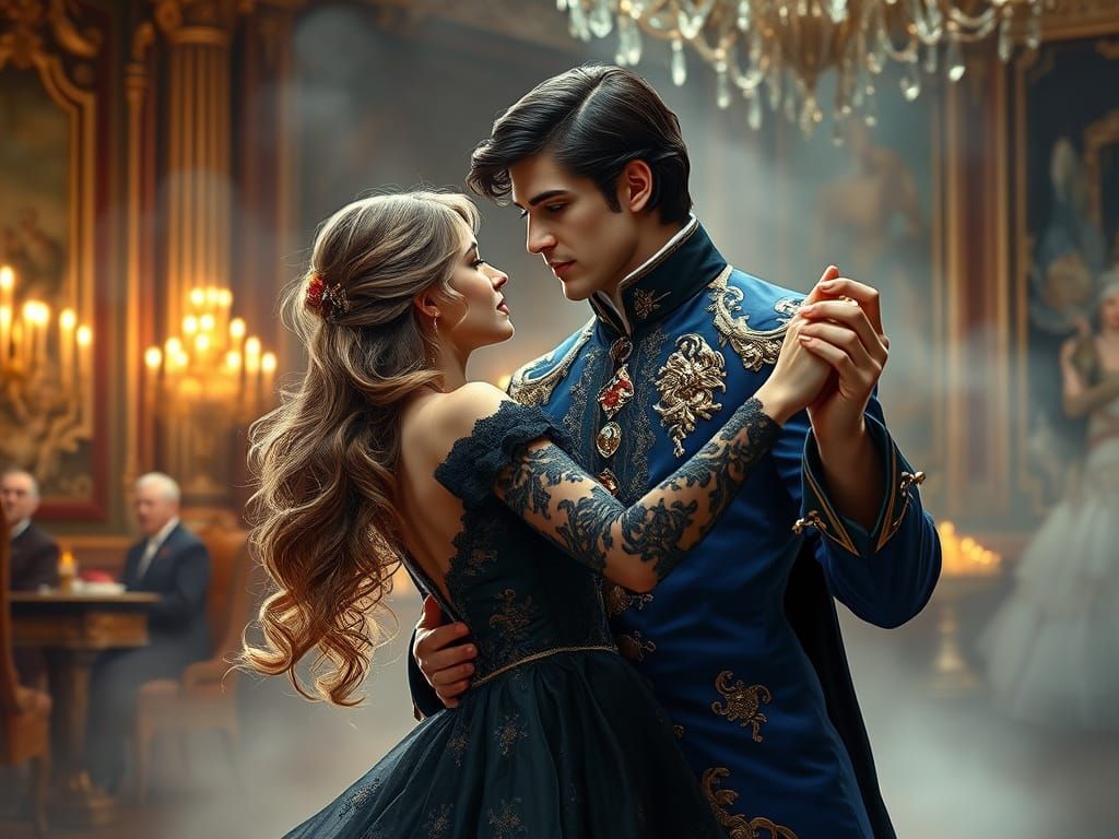 Majestic Prince Dances with Enchanted Princess in Whimsical ...