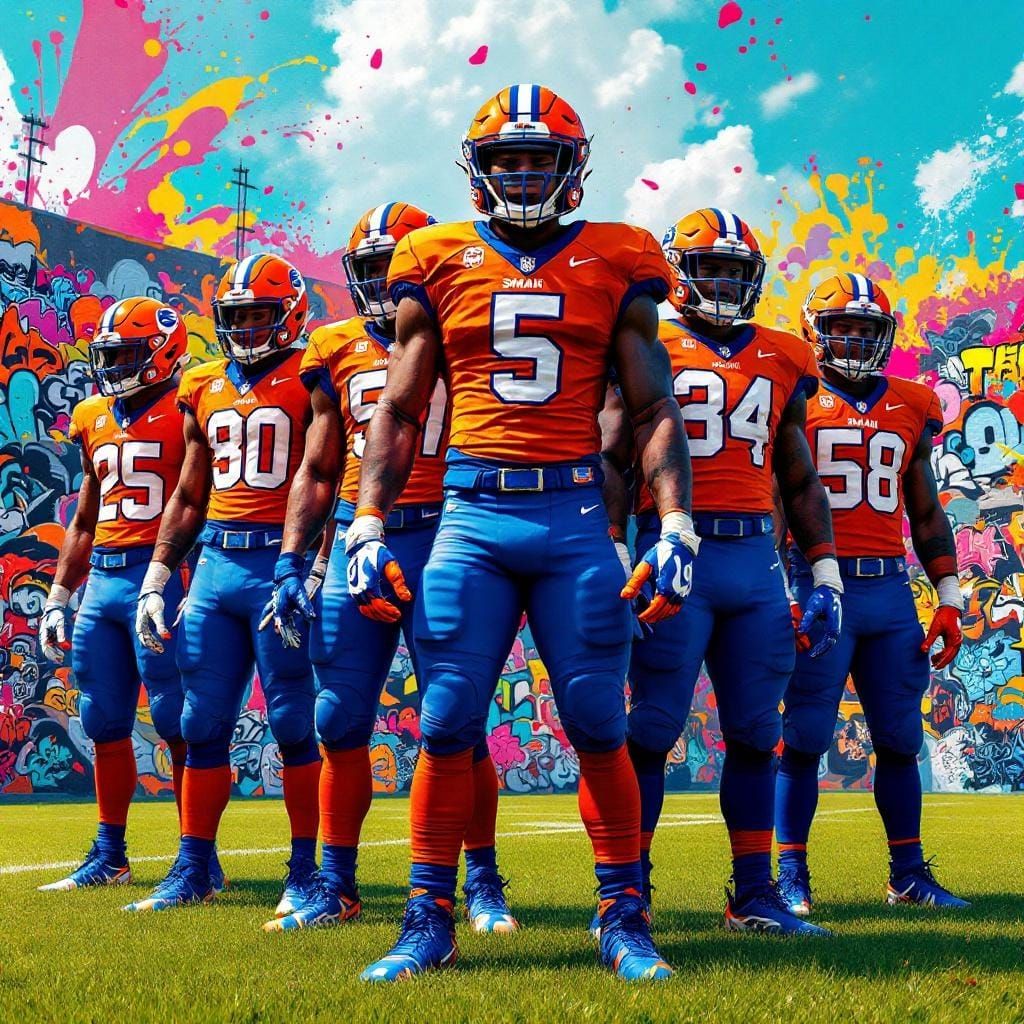 The SMASH Football Team in Street Art Style