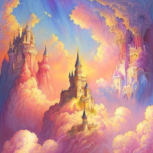 Heavenly Castle Worship in the Clouds