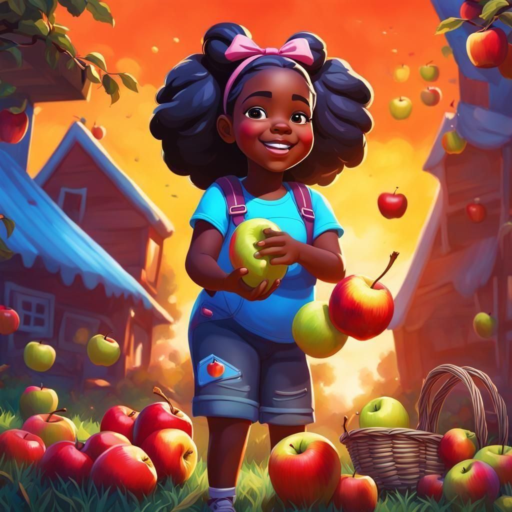 Apple Orchard Fun: Graffiti Art Adventure