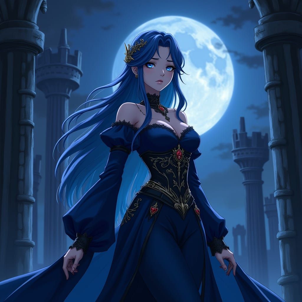 Anime Princess Defies Dark Shadows in Tower