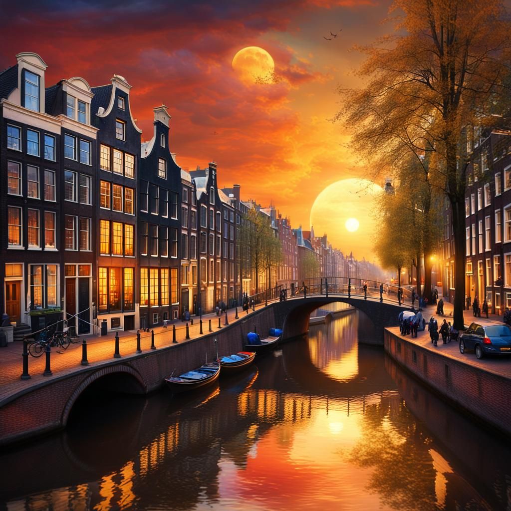 Amsterdam at sunset - #2