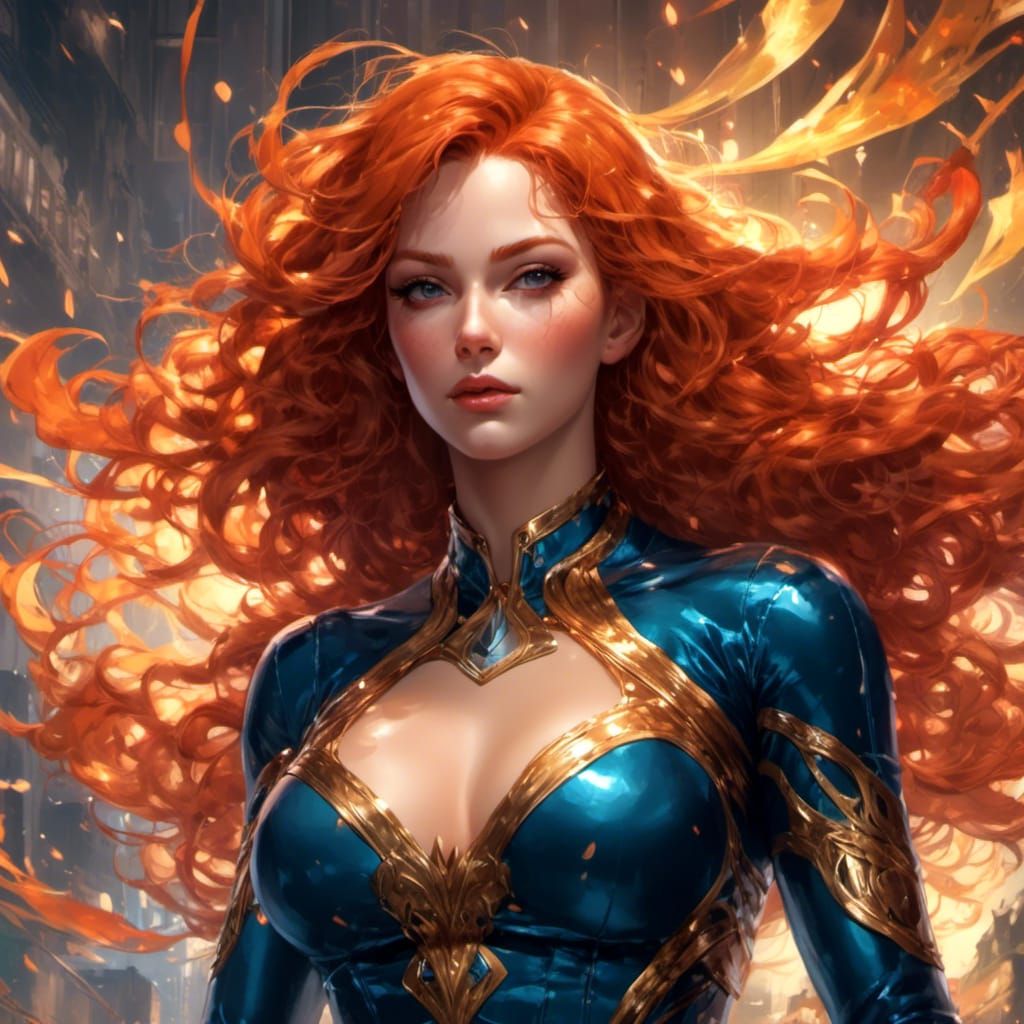 Defeated Ginger Bombshell: Dark Fantasy Concept Art