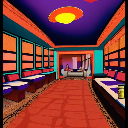 Massage Parlor Flyer: Detailed Matte Painting