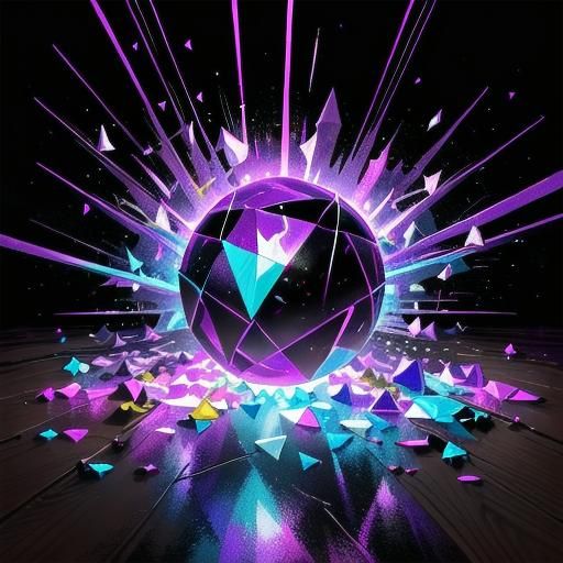 Purple Rose in Broken Glass, Graffiti Art