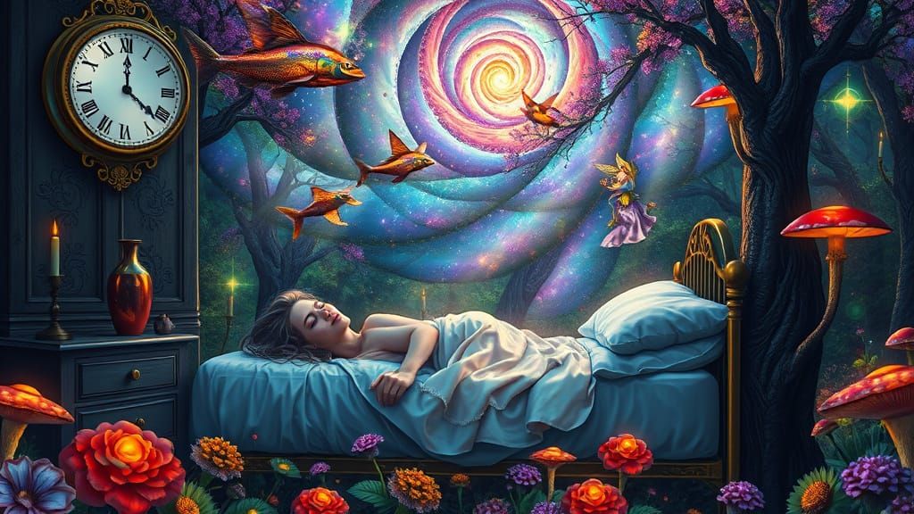 Dreamlike Aura: A Surreal Fairytale Illustration