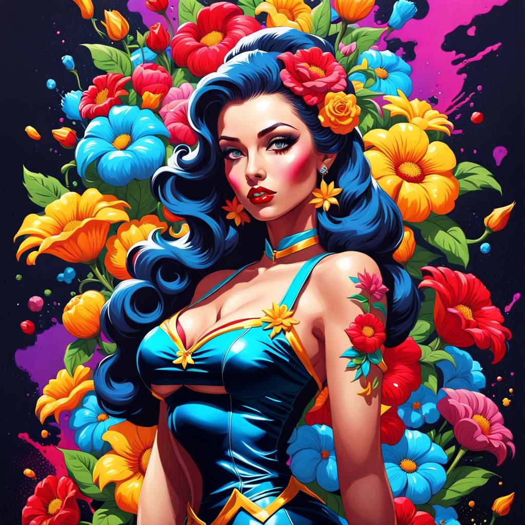 Flower Siren (Graffiti/Splash/Street Art)