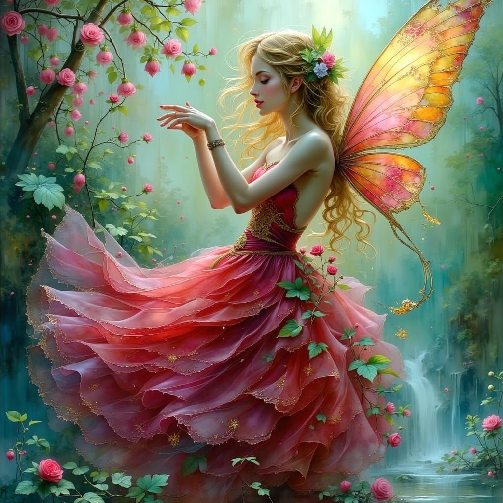 Enchanting Fairy Portrait in Pastel Hues