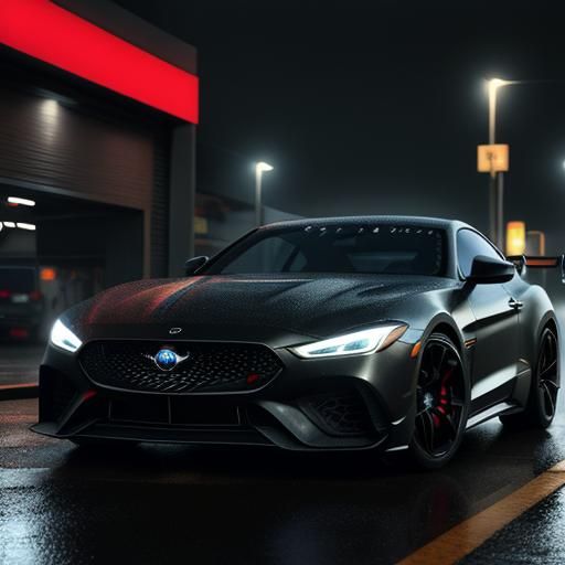 Rainy Street: Hyper-Realistic Quantum Phoenix GT Rendering