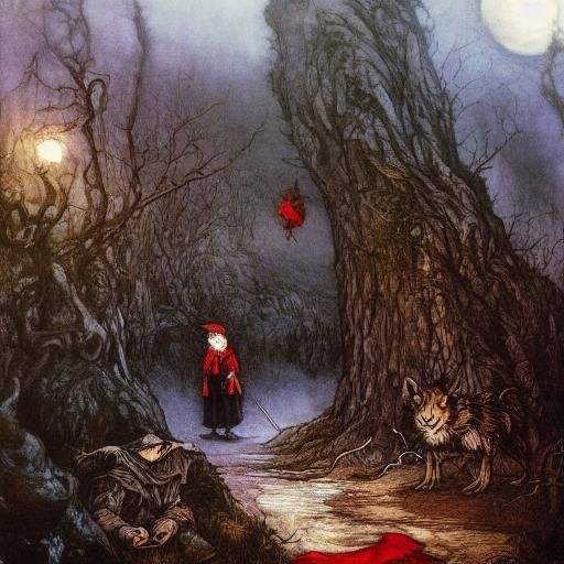 Little Red Riding Hood and the Wolf, Eerie Fairy Tale