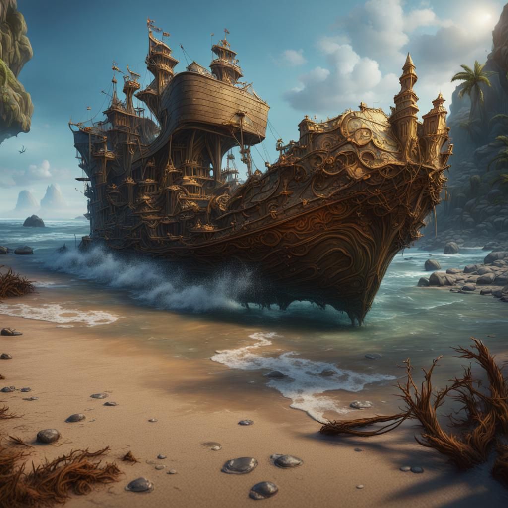Treasure Washed Ashore: Fantastical Concept Art
