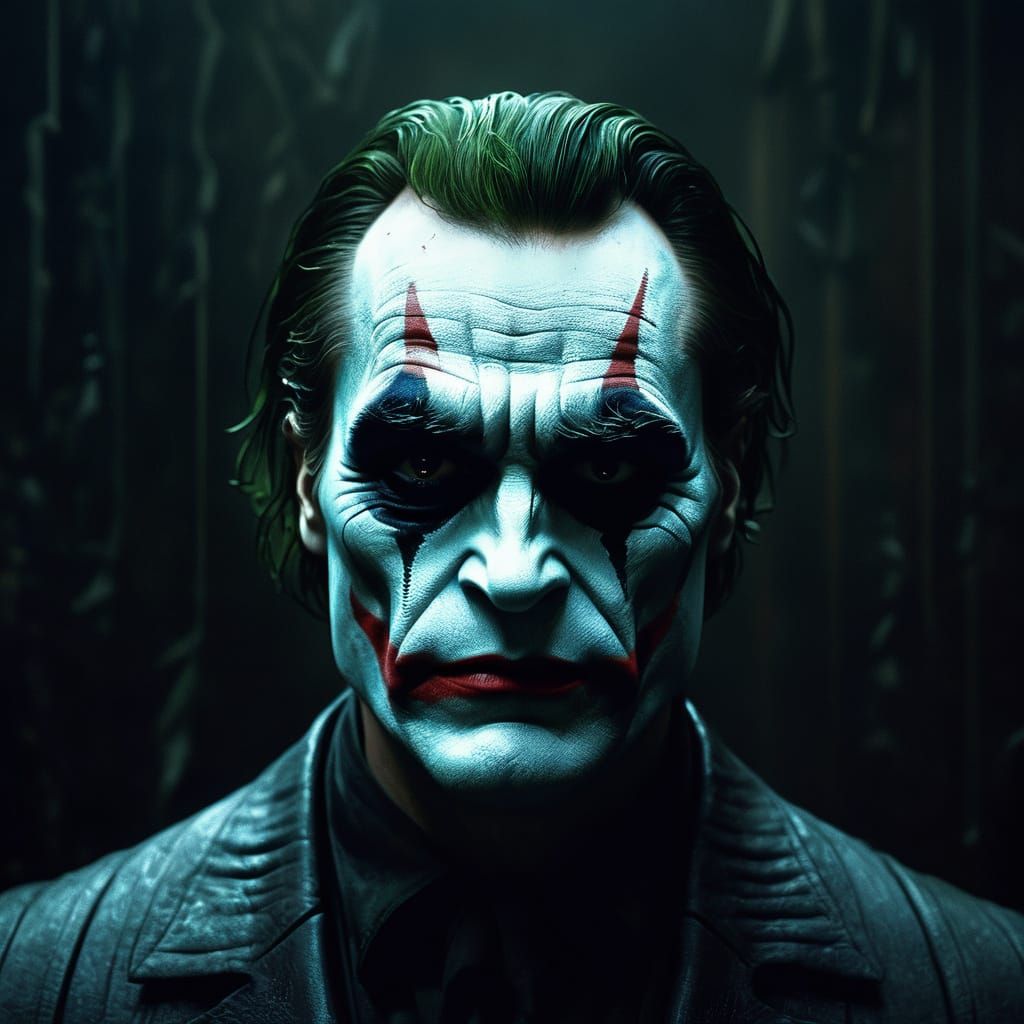 Joker Emerges from Shadows in Unsettling, Surreal Portrait
