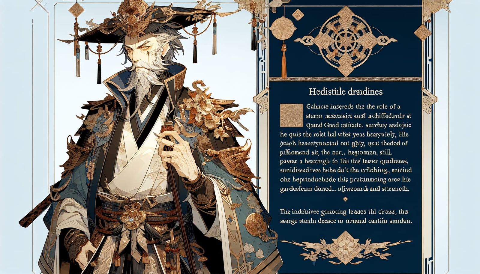 Anime-Style Leader with Intricate Attire