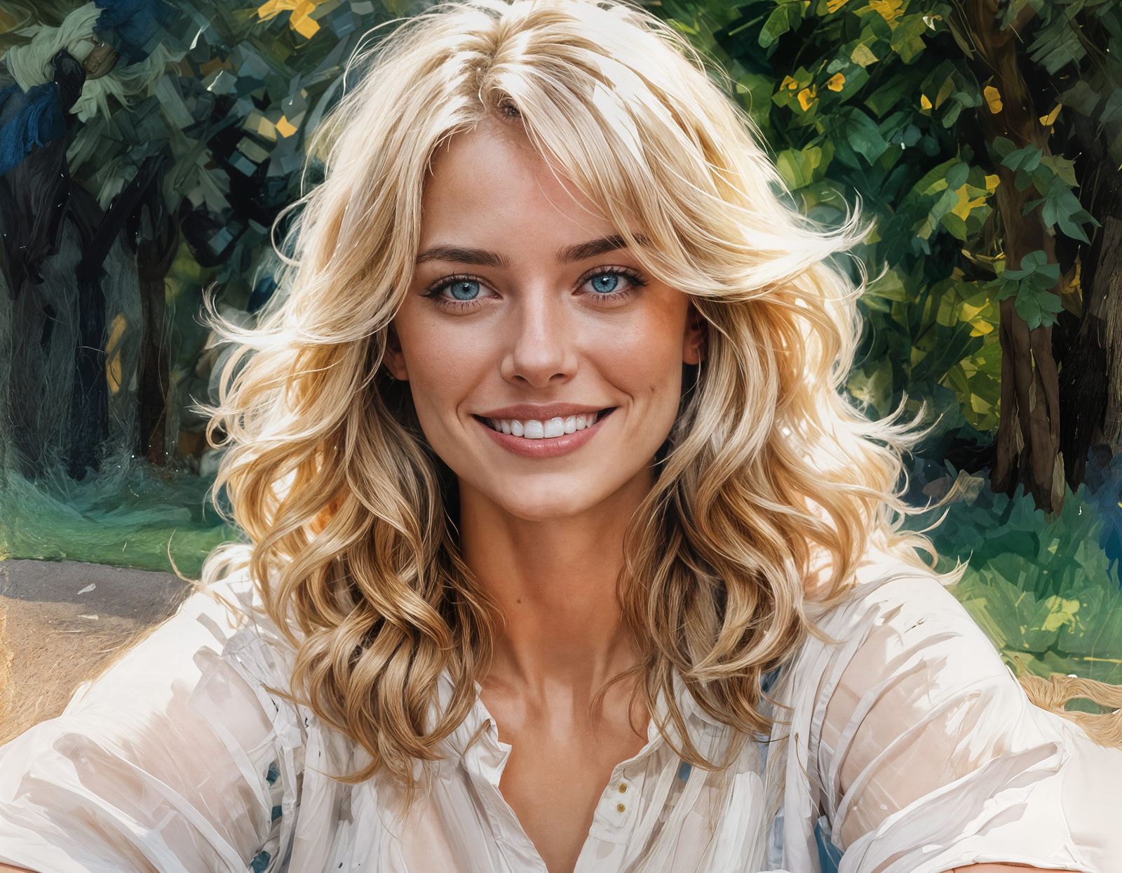 Blonde Bombshell: A Classic 1980s Character Portrait