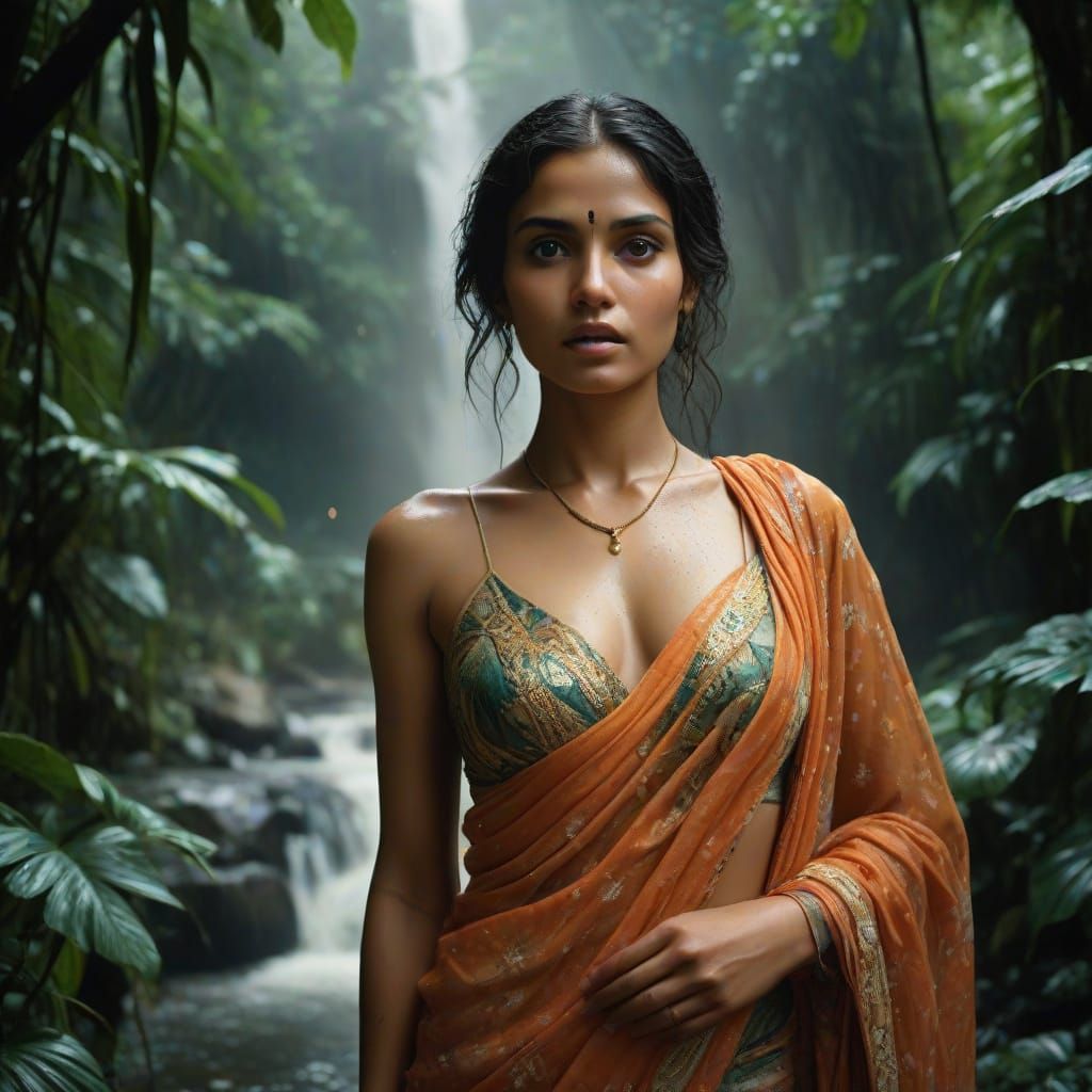 Tropical Rainforest Beauty in Hyperrealistic Style