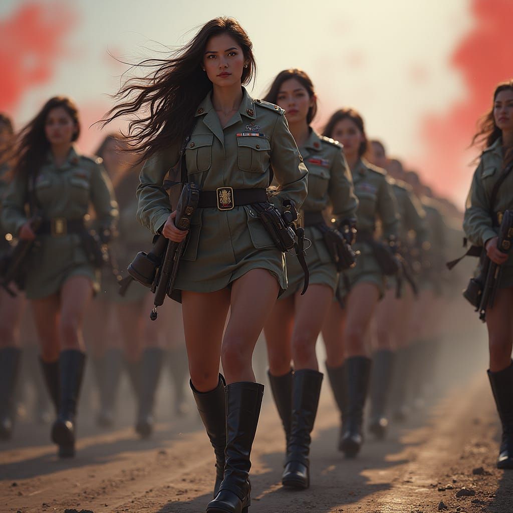 Fierce Female Warriors in Korean Parade