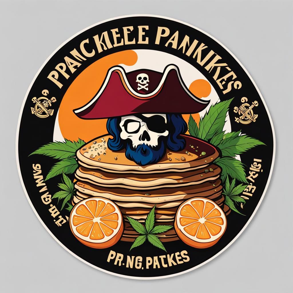 Weed Pirate Pancake Sticker Design for 5G Gripbag
