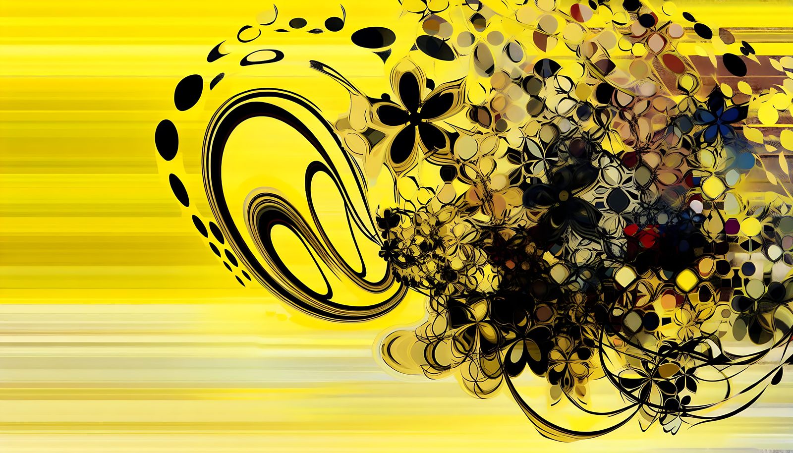 Asymmetric Floral Bloom in Abstract Style