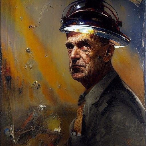 Conspiracy Theorist Portrait in Oil Painting Style