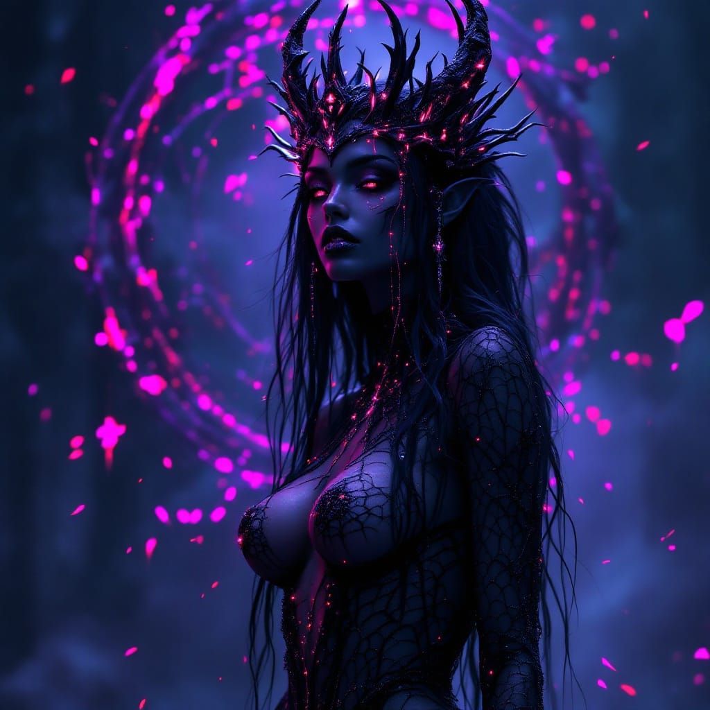 Mysterious Shadow Demon in Gothic Splendor