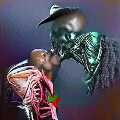 Alien Kisses the Boogeyman