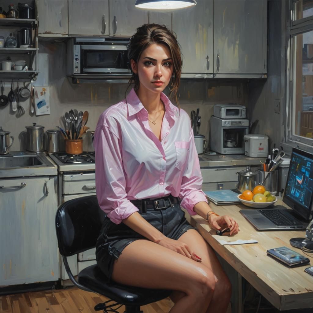 A variation of a theme: 'A Woman In a Kitchen'
