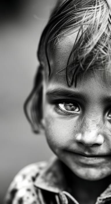 Homeless Girl in Slums: Professional Photography