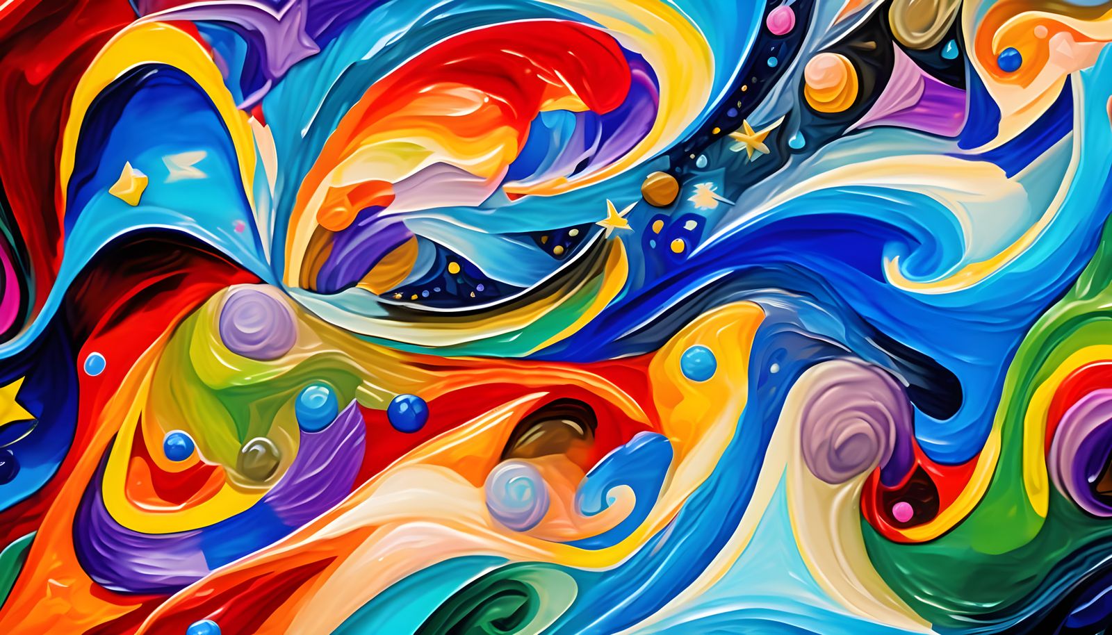 Vibrant 3D Whirlpool Vortexes in Surrealist Cosmos
