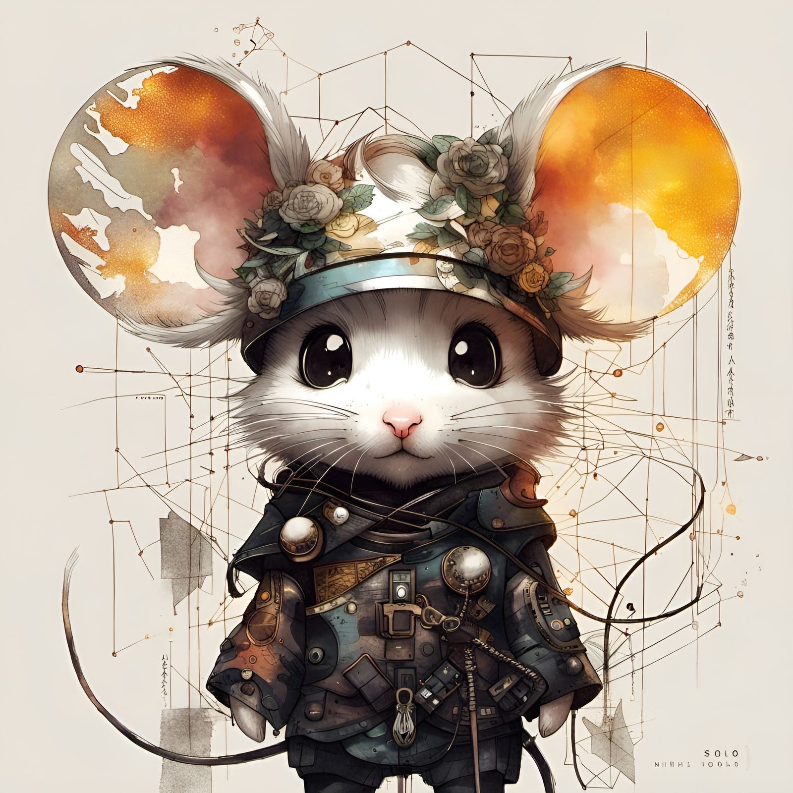 Adorable Anime Mouse Isekai Character