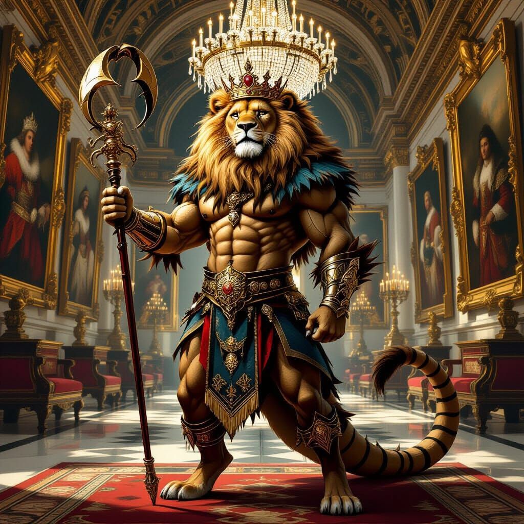 Lion King Scorpion Tail in Baroque Style