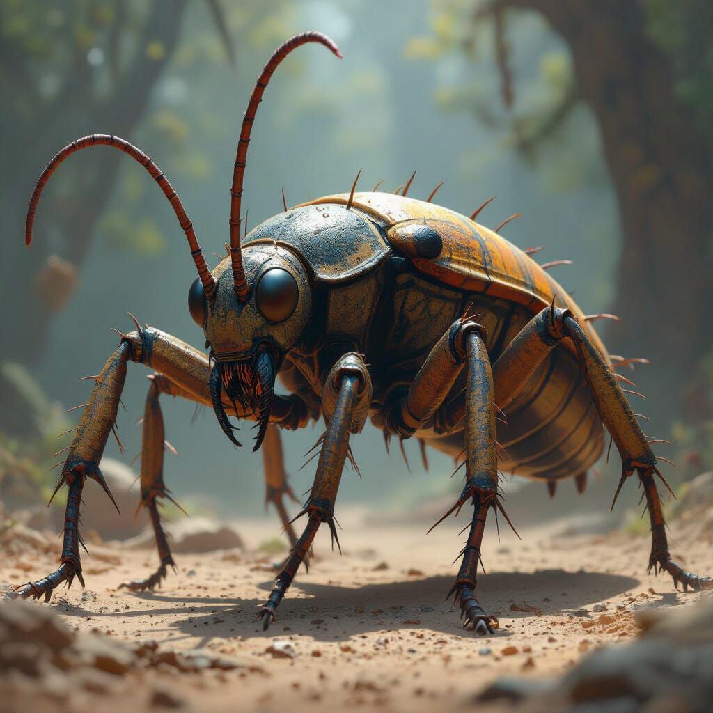 Insectoid Creatures with Exoskeleton as Matte Painting