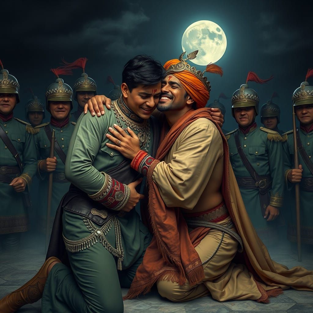 Depressed Gay Royalty Confronted by Ottoman Soldiers Under a...