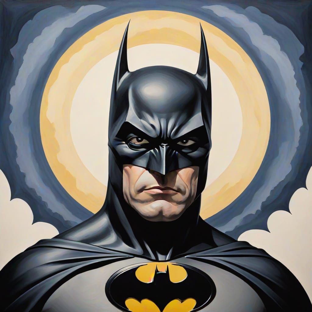 Batman in the Style of Georgia O'Keeffe