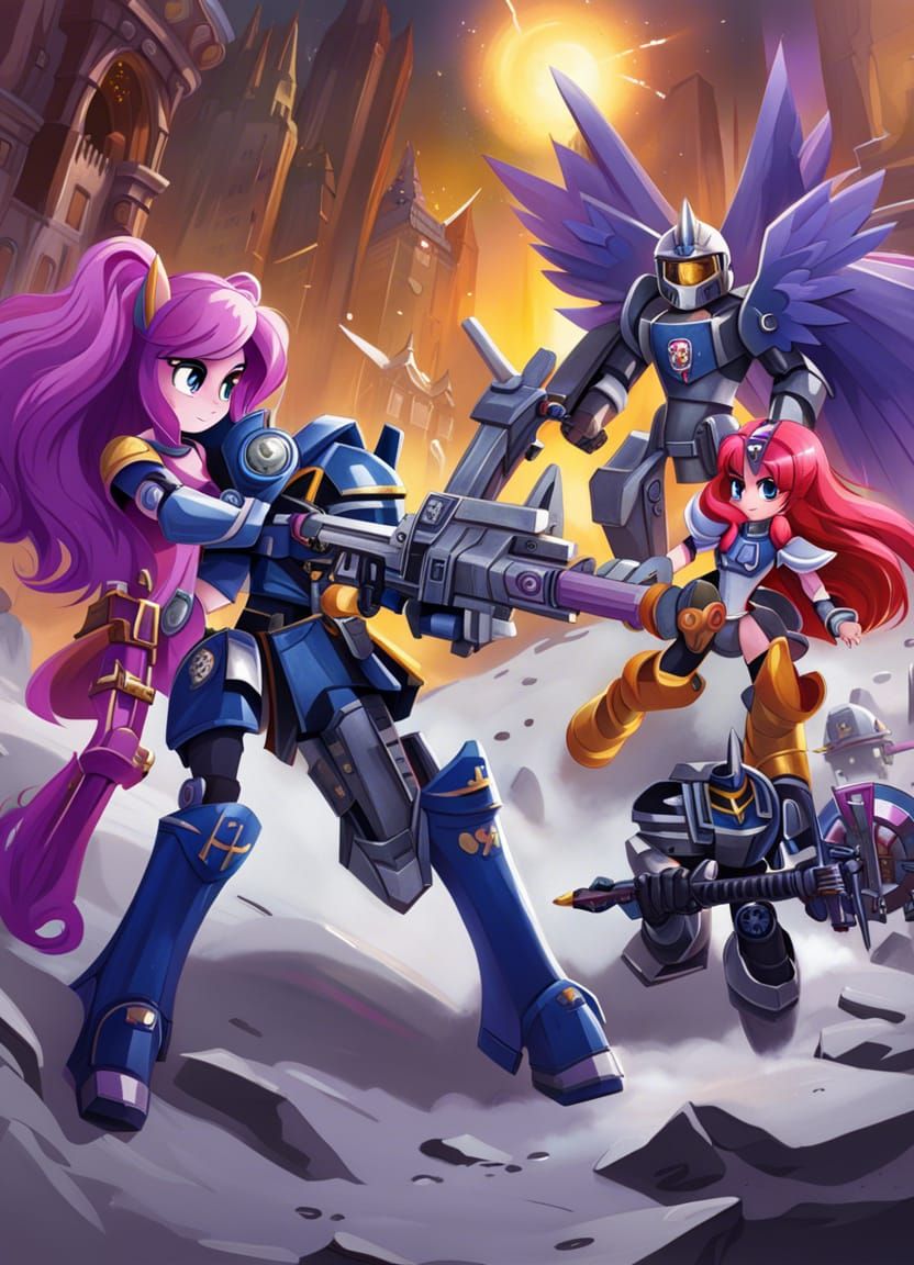 Twilight Sparkle as a Gothic Space Knight