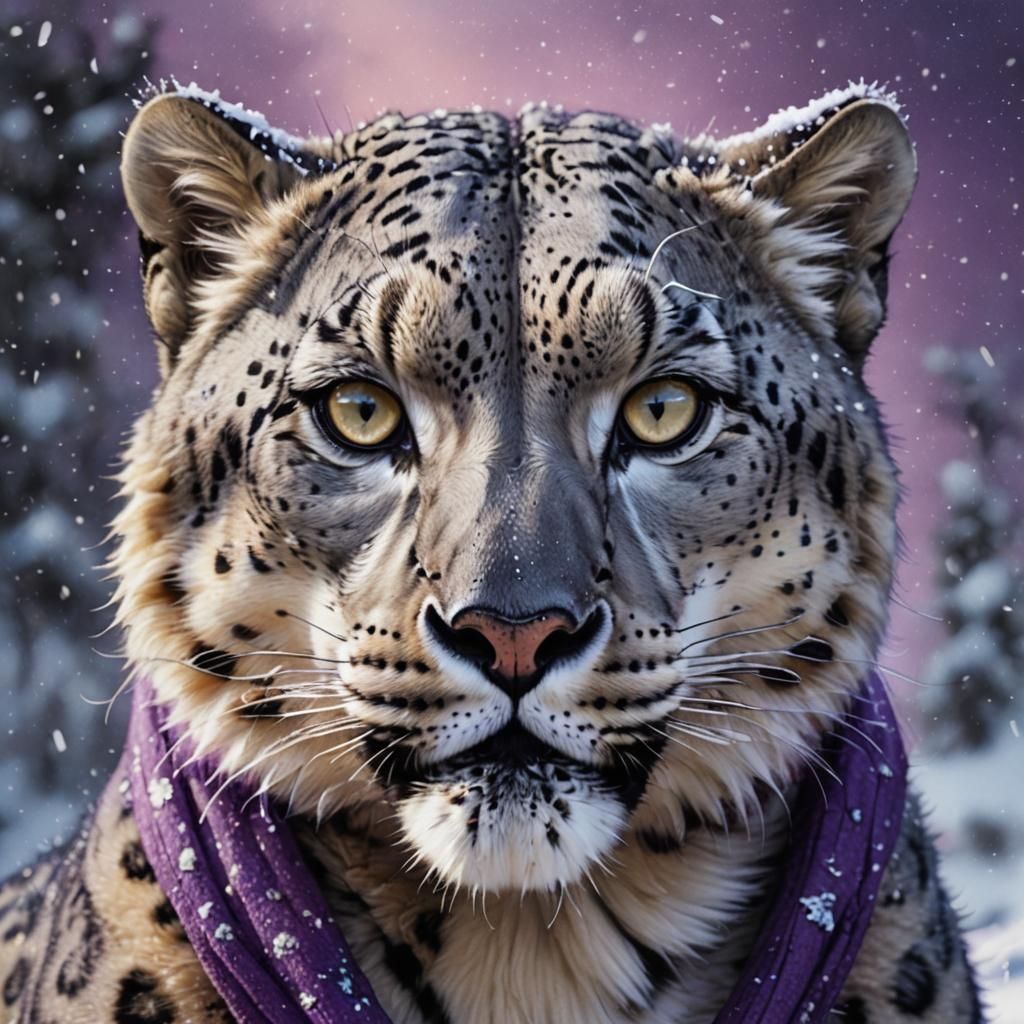 Surreal Snow Leopard in Sweden, Splash Art