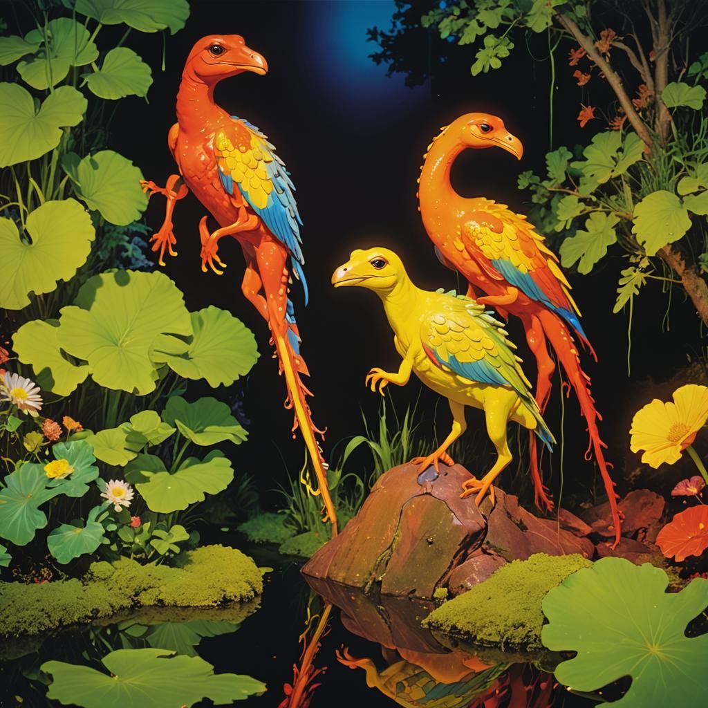 Creature Emerges from the Depths in Vibrant Colors