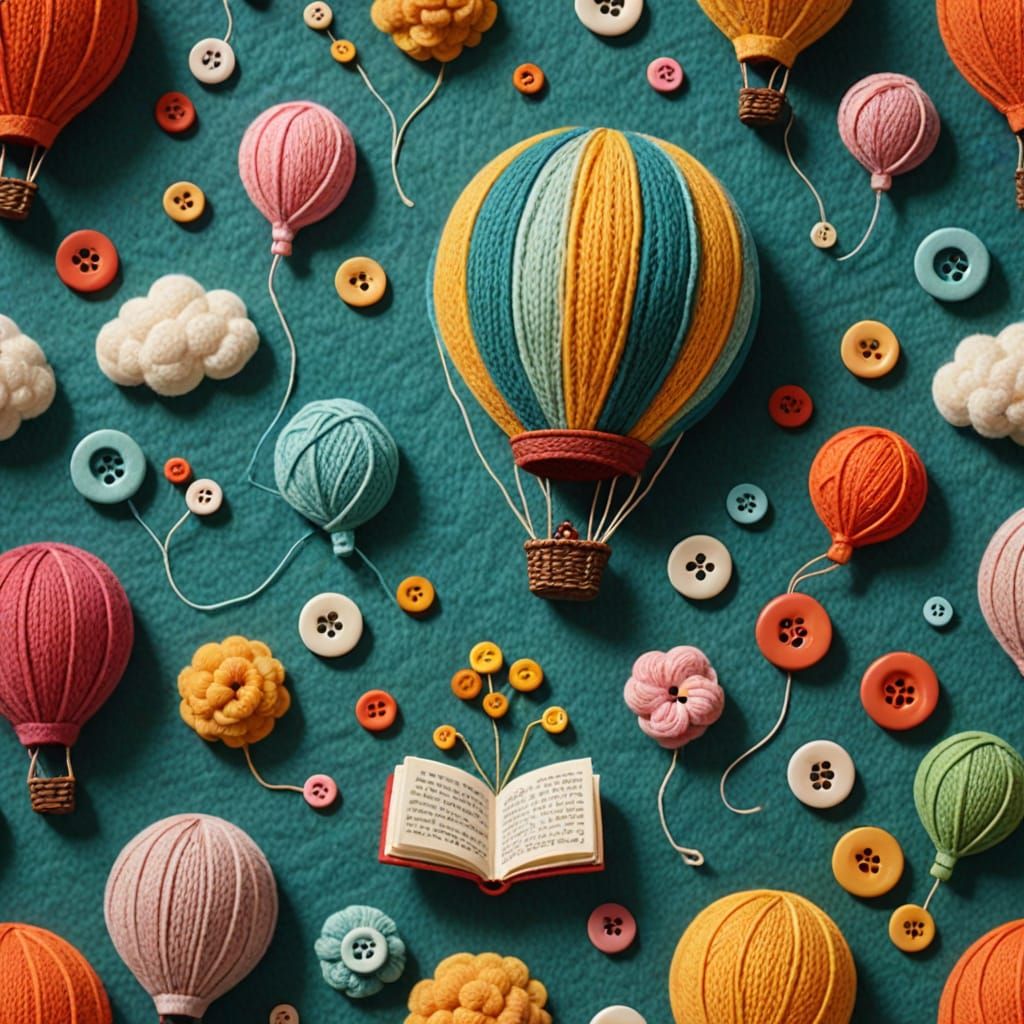 Whimsical Handicraft: Girl in Plasticine Hot Air Balloon