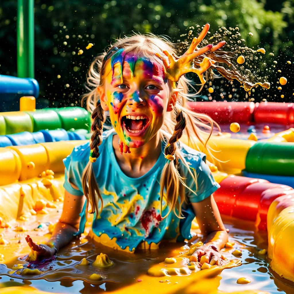 Slime Pool at Summer Camp