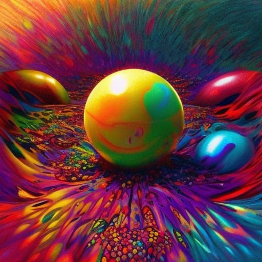 Hyperdetailed Fingerball: Digital Art in Pop Style