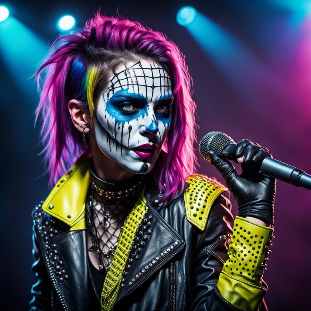 Dark Fantasy Rock Singer Portrait in Rutkowski Style